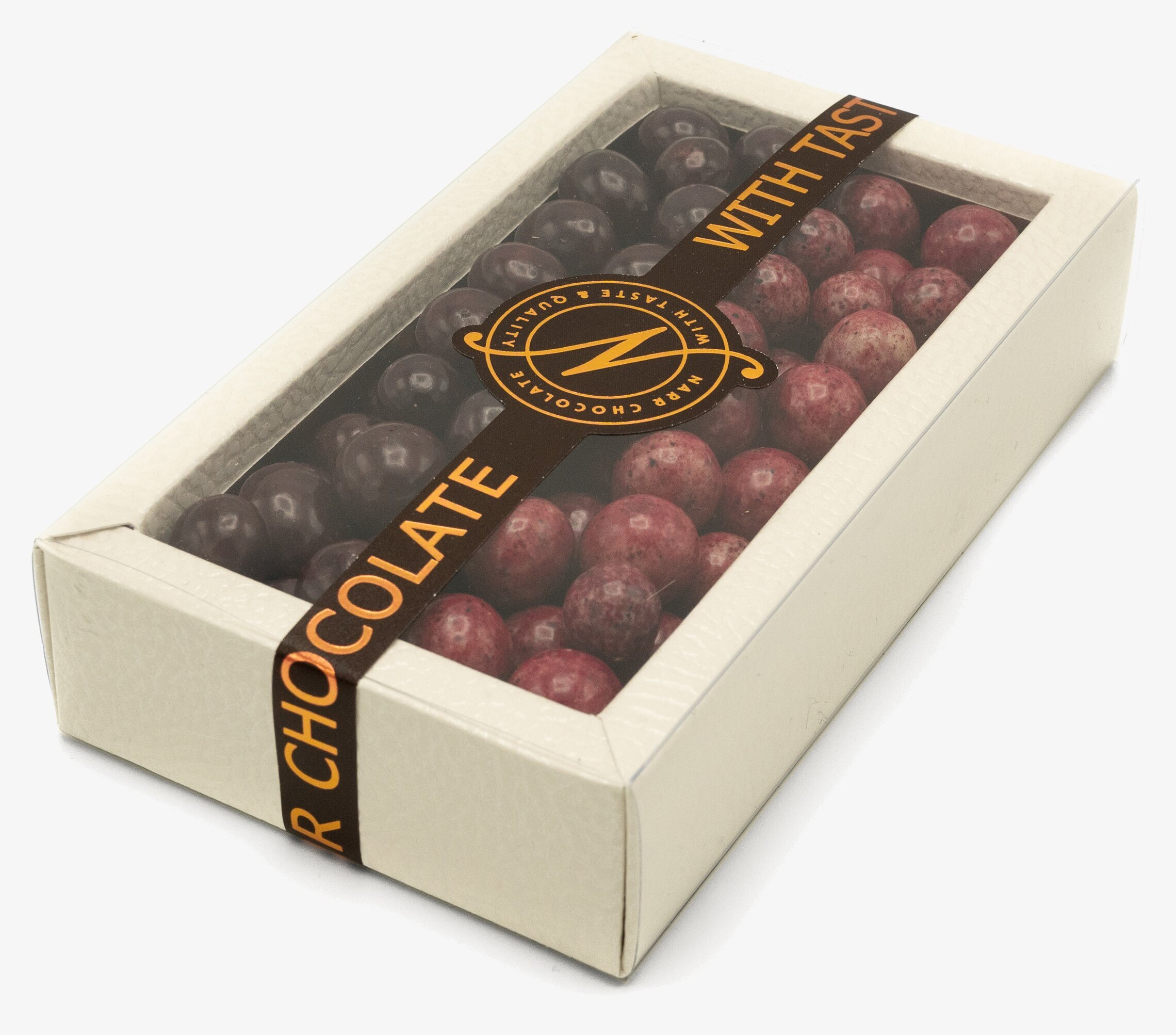 Duo Blåbär/Svartvinbär från Narr Chocolate i elegant förpackning
