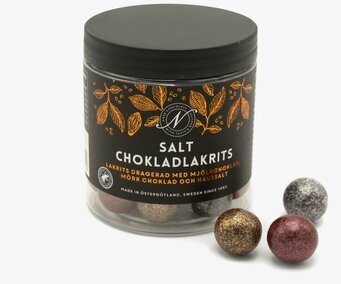 Salt Chokladlakrits från Narr Chocolate i stilren burk