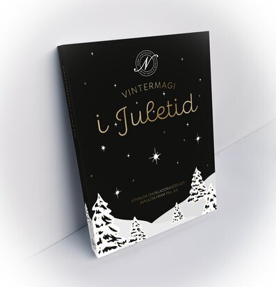 Adventskalender Vintermagi från Narr Chocolate mot vit bakgrund