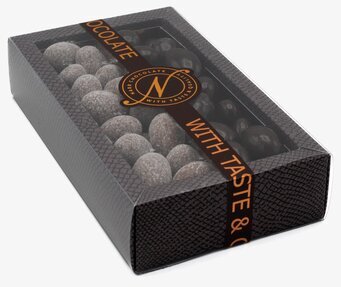 Duo Snö-/Havssaltsmandel från Narr Chocolate i lyxförpackning