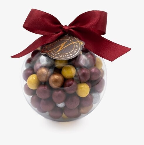 Julkula Glans från Narr Chocolate med glansiga chokladkulor