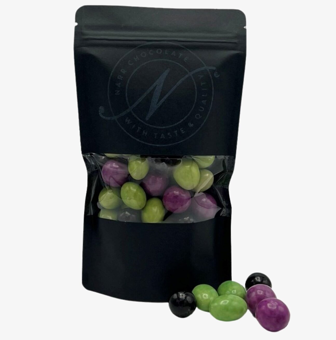 Favoritpåsen från Narr Chocolate med färgglada godisbitar