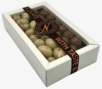 Narr Chocolate Duo Havssalts Hasselnöt/Kolamandel förpackning