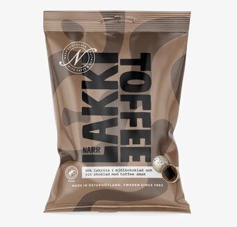 Lakki Toffee från Narr Chocolate, söt lakrits i choklad