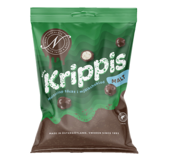 Narr Krippis Malt från Narr Chocolate i grön påse