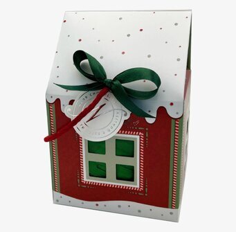 Bild av charmig julförpackning med chokladinnehåll