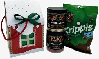 Bild av färgglada chokladprodukter i festliga förpackningar