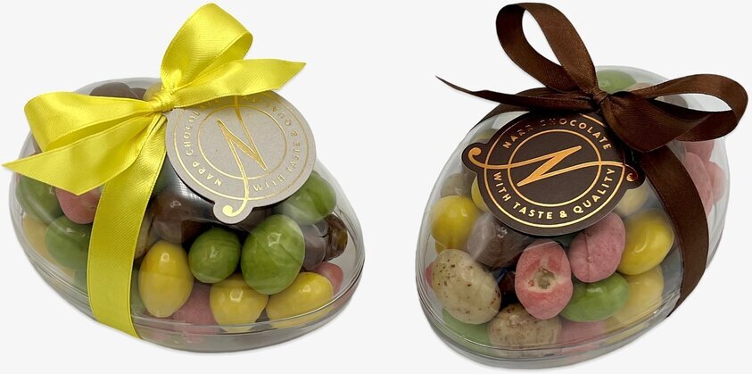 Påskägg Nötter Mixade Färger (13cm) Narr Chocolate Choklad Chokladstrutar