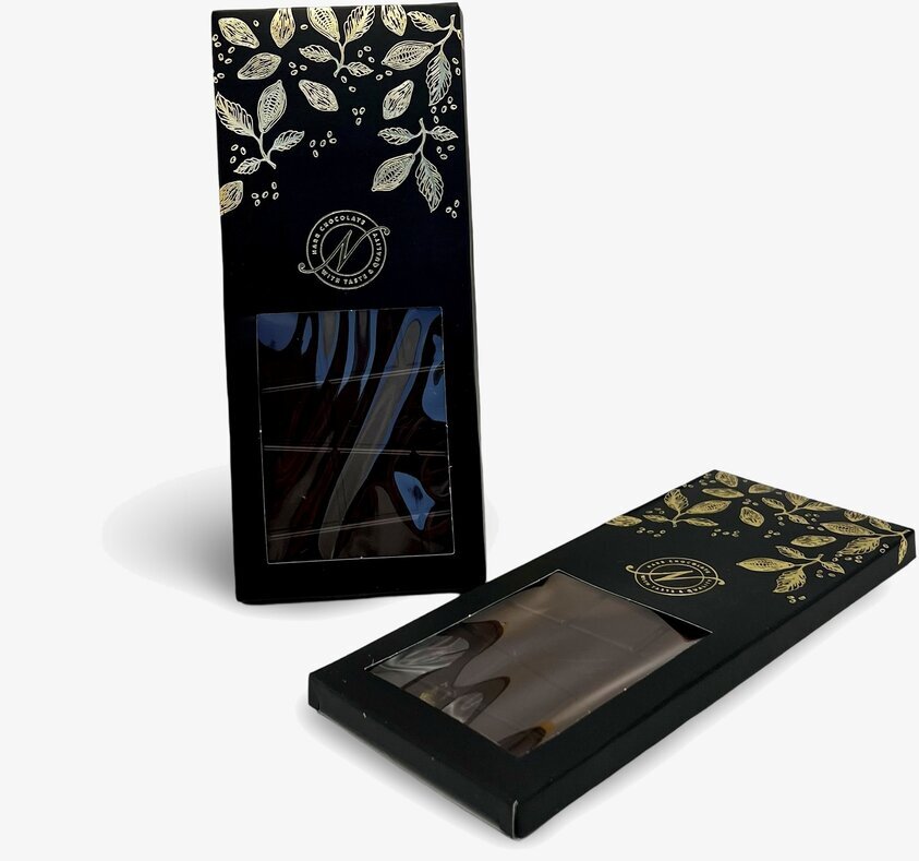 Chokladkaka Mörk Choklad (55%) Och Havssalt Narr Chocolate Chokladstrutar